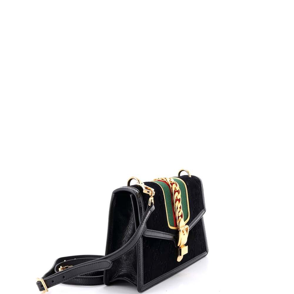 Gucci Sylvie Shoulder Bag Gg Velvet #201874G12B - Picture 3 of 8